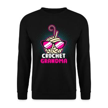 Stricken Grossmutter - Unisex Pullover - Schwarz - Vorne - Alina (178cm) & Michal (187cm)