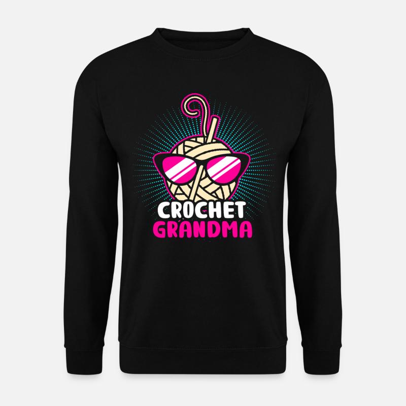 Knitting Grandmother - Unisex Sweatshirt - black