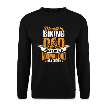Mountain Biking Dad - Unisex Pullover - Schwarz - Vorne - Alina (178cm) & Michal (187cm)