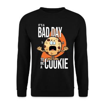 Its A Bad Day To Be A Cookie - Unisex Pullover - Schwarz - Vorne - Alina (178cm) & Michal (187cm)