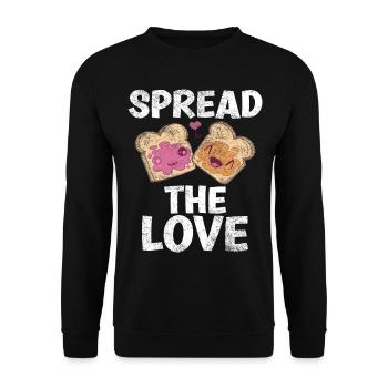 Spread the love spell with cool art - Unisex Sweatshirt - black - Front - Alina (178cm) & Michal (187cm)
