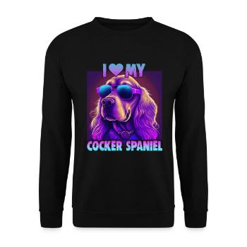 Dog saying Cocker Spaniel pour les amoureux des chiens - Sweat-shirt Unisexe - noir - Devant - Alina (178cm) & Michal (187cm)