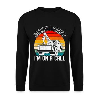 Service de remorquage de dépanneuse - Sweat-shirt Unisexe - noir - Devant - Alina (178cm) & Michal (187cm)