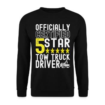 Service de remorquage de dépanneuse - Sweat-shirt Unisexe - noir - Devant - Alina (178cm) & Michal (187cm)
