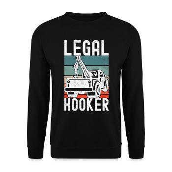 Service de remorquage de dépanneuse - Sweat-shirt Unisexe - noir - Devant - Alina (178cm) & Michal (187cm)