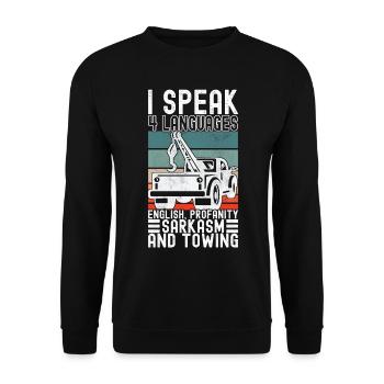 Service de remorquage de dépanneuse - Sweat-shirt Unisexe - noir - Devant - Alina (178cm) & Michal (187cm)