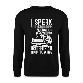 Service de remorquage de dépanneuse - Sweat-shirt Unisexe - noir - Devant - Alina (178cm) & Michal (187cm)