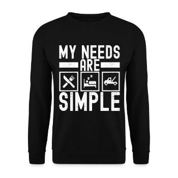 Service de remorquage de dépanneuse - Sweat-shirt Unisexe - noir - Devant - Alina (178cm) & Michal (187cm)