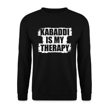 Kabaddi is my therapy Indian - Unisex Sweatshirt - black - Front - Alina (178cm) & Michal (187cm)