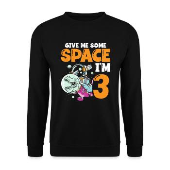 Gib Mir Etwas Platz, Ich Bin 3 Astronauten Alles - Unisex Pullover - Schwarz - Vorne - Alina (178cm) & Michal (187cm)