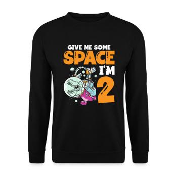 Give me some space, I'm 2 astronauts all - Unisex Sweatshirt - black - Front - Alina (178cm) & Michal (187cm)
