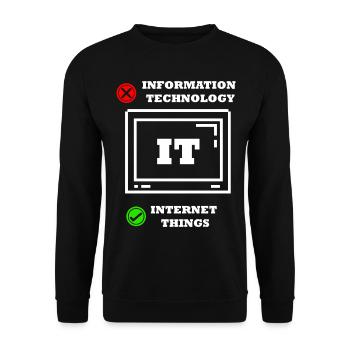 Internet Choses Programmeur Informatique Tech Savy It - Sweat-shirt Unisexe - noir - Devant - Alina (178cm) & Michal (187cm)