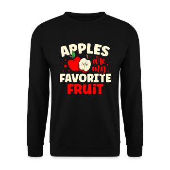 Apples are my favorite fruit lover - Unisex Sweatshirt - black - Front - Alina (178cm) & Michal (187cm)
