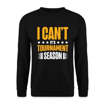 I Can't It's Tournament Season Trading Card Game - Unisex Pullover - Schwarz - Vorne - Alina (178cm) & Michal (187cm)