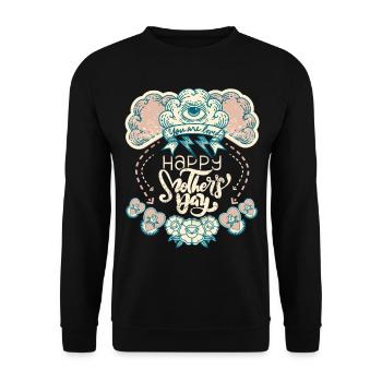 Muttertag Magie und Mystik, allsehendes Auge - Unisex Pullover - Schwarz - Vorne - Alina (178cm) & Michal (187cm)