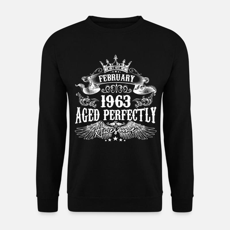 1963 | Februar 1963 Geburtstag Perfekt gealtert - Unisex Pullover - Schwarz