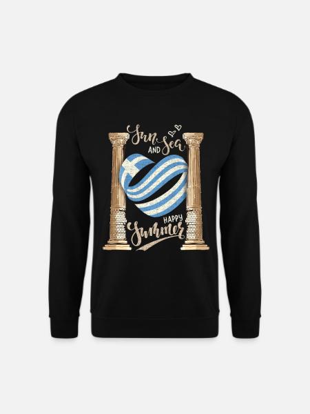 Sonne und Meer Griechenland Urlaub antike Ruinen - Unisex Pullover - Schwarz