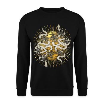 Schlange, Celestial Snakes, Tarot-Snakes - Unisex Pullover - Schwarz - Vorne - Alina (178cm) & Michal (187cm)