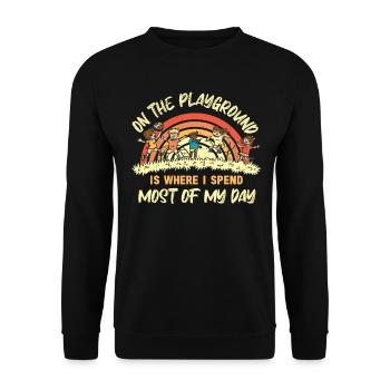 Primary School Teacher Kindergarten Educator - Unisex Sweatshirt - black - Front - Alina (178cm) & Michal (187cm)
