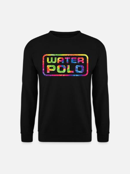 Water Polo Retro 80s 90s Tie Dye - Unisex Pullover - Schwarz