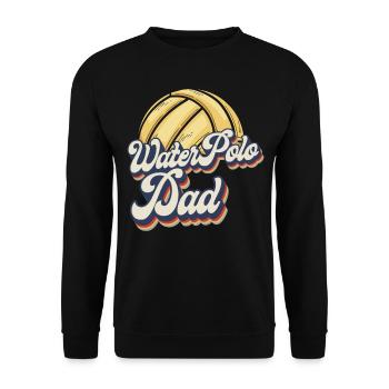 Water Polo Dad Retro Vintage Water - Unisex Pullover - Schwarz - Vorne - Alina (178cm) & Michal (187cm)