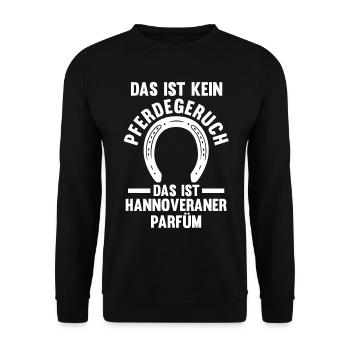 Pferd Reitsport Reiten Pferdesport Hannoveraner - Unisex Pullover - Schwarz - Vorne - Alina (178cm) & Michal (187cm)