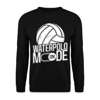 Water Polo Water Polo Mode On - Unisex Sweatshirt - black - Front - Alina (178cm) & Michal (187cm)