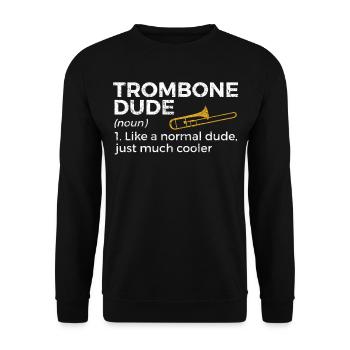 Trombone Musicien Brass Band - Sweat-shirt Unisexe - noir - Devant - Alina (178cm) & Michal (187cm)