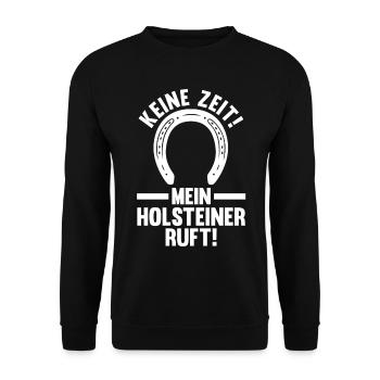 Pferd Reitsport Reiten Pferdesport Holsteiner - Unisex Pullover - Schwarz - Vorne - Alina (178cm) & Michal (187cm)