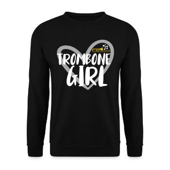 Posaune Musiker Blasmusik - Unisex Pullover - Schwarz - Vorne - Alina (178cm) & Michal (187cm)