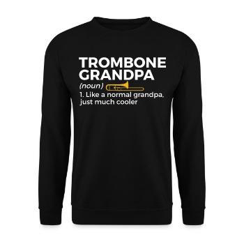 Trombone Musicien Brass Band - Sweat-shirt Unisexe - noir - Devant - Alina (178cm) & Michal (187cm)