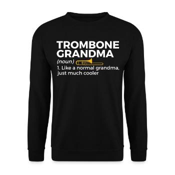Trombone Musicien Brass Band - Sweat-shirt Unisexe - noir - Devant - Alina (178cm) & Michal (187cm)