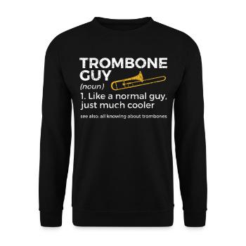 Trombone Musicien Brass Band - Sweat-shirt Unisexe - noir - Devant - Alina (178cm) & Michal (187cm)