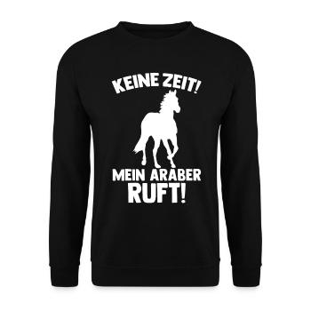Pferd Reitsport Reiten Pferdesport Araber - Unisex Pullover - Schwarz - Vorne - Alina (178cm) & Michal (187cm)