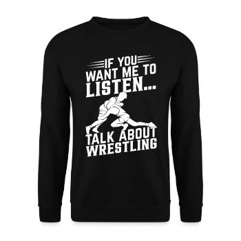 Wrestling Wrestle Martial Arts Wrestling Fighter - Unisex Pullover - Schwarz - Vorne - Alina (178cm) & Michal (187cm)