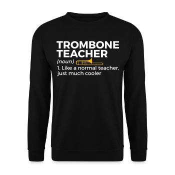 Trombone Musicien Brass Band - Sweat-shirt Unisexe - noir - Devant - Alina (178cm) & Michal (187cm)