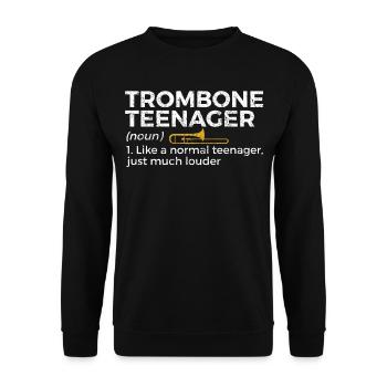 Trombone Musicien Brass Band - Sweat-shirt Unisexe - noir - Devant - Alina (178cm) & Michal (187cm)