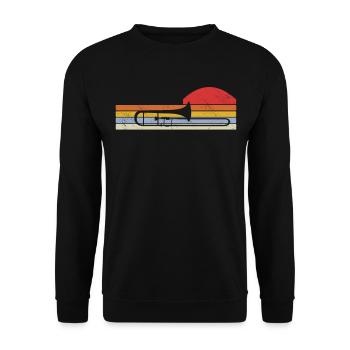 Posaune Musiker Blasmusik - Unisex Pullover - Schwarz - Vorne - Alina (178cm) & Michal (187cm)
