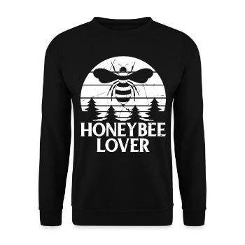 Honeybee Lover Honeybee Beekeeper Beekeeping Bees - Unisex Sweatshirt - black - Front - Alina (178cm) & Michal (187cm)
