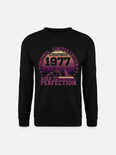 Original Dezember 1977 45. Geburtstag Geschenk - Unisex Pullover - Schwarz