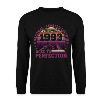 Original December 1993 29th birthday gift - Unisex Sweatshirt - black - Front - Alina (178cm) & Michal (187cm)