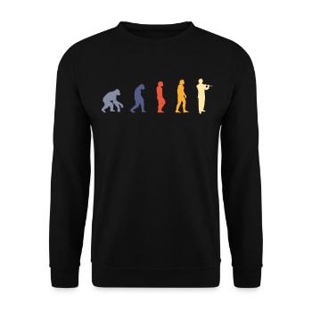Flute Flute Musicians Brass Music - Unisex Sweatshirt - black - Front - Alina (178cm) & Michal (187cm)