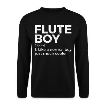 Flute Flute Musician Brass Music - Unisex Sweatshirt - black - Front - Alina (178cm) & Michal (187cm)