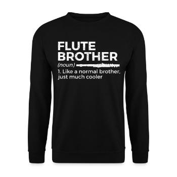 Flute Flute Musicians Brass Music - Unisex Sweatshirt - black - Front - Alina (178cm) & Michal (187cm)
