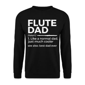 Flute Flute Musicians Brass Music - Unisex Sweatshirt - black - Front - Alina (178cm) & Michal (187cm)