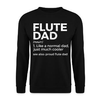 Flute Flute Musicians Brass Music - Unisex Sweatshirt - black - Front - Alina (178cm) & Michal (187cm)
