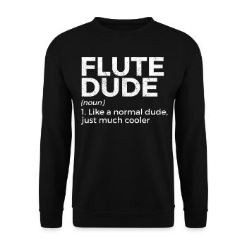 Flute Flute Musicians Brass Music - Unisex Sweatshirt - black - Front - Alina (178cm) & Michal (187cm)