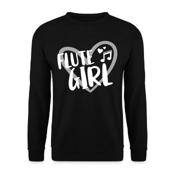 Flute Flute Musicians Brass Music - Unisex Sweatshirt - black - Front - Alina (178cm) & Michal (187cm)