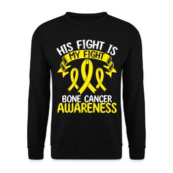 Mois du ruban du cancer des os Son combat est mon combat - Sweat-shirt Unisexe - noir - Devant - Alina (178cm) & Michal (187cm)