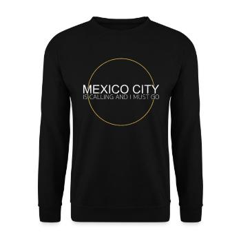 Mexiko Stadt Spruch - Unisex Pullover - Schwarz - Vorne - Alina (178cm) & Michal (187cm)